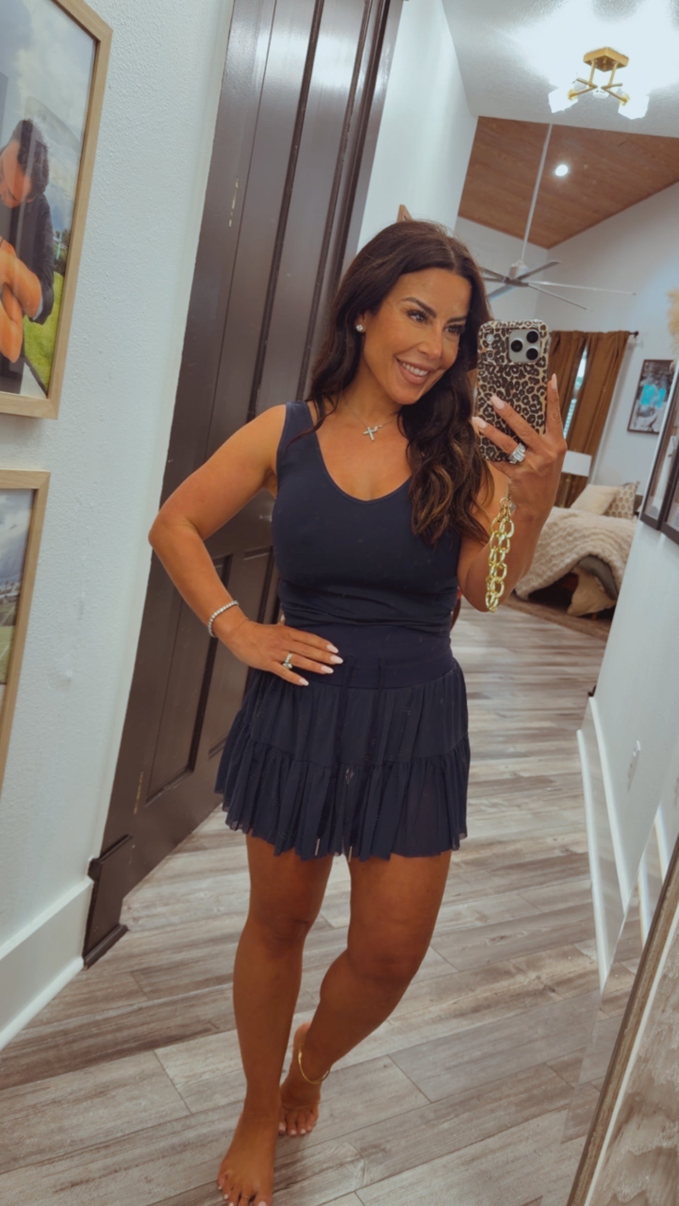 Athletic Sassy Navy Twirl Skort