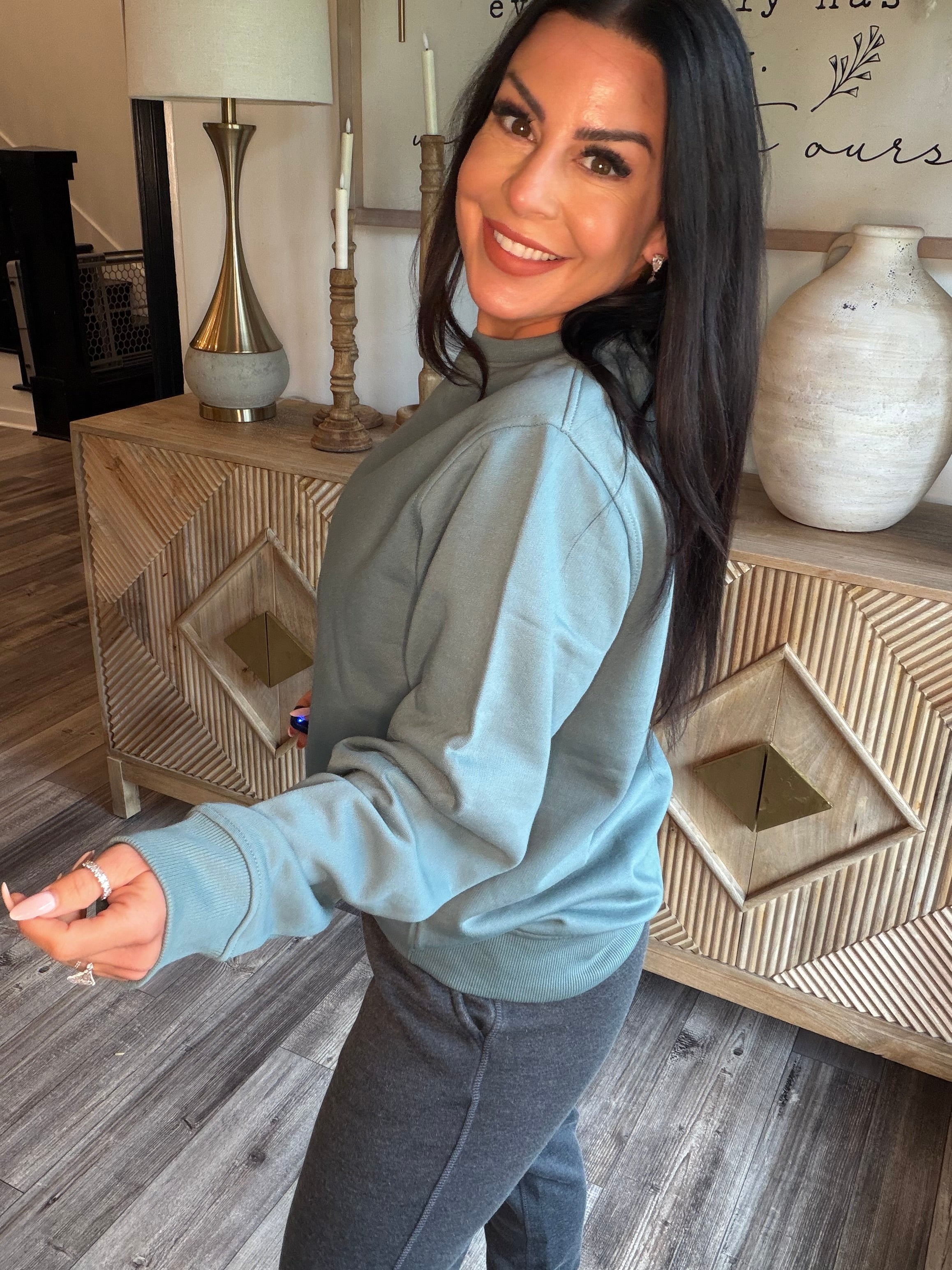 Ultra Soft Light Blue Comfy Crewneck