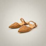 Corky Cognac Distressed Mules