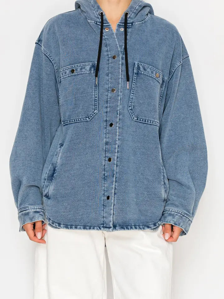 Stitch and CO Chic Blue  Hoode Denim Jacket