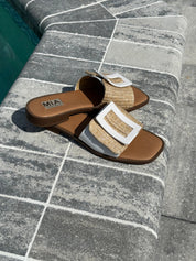 Mia Natural Whicker Sandals