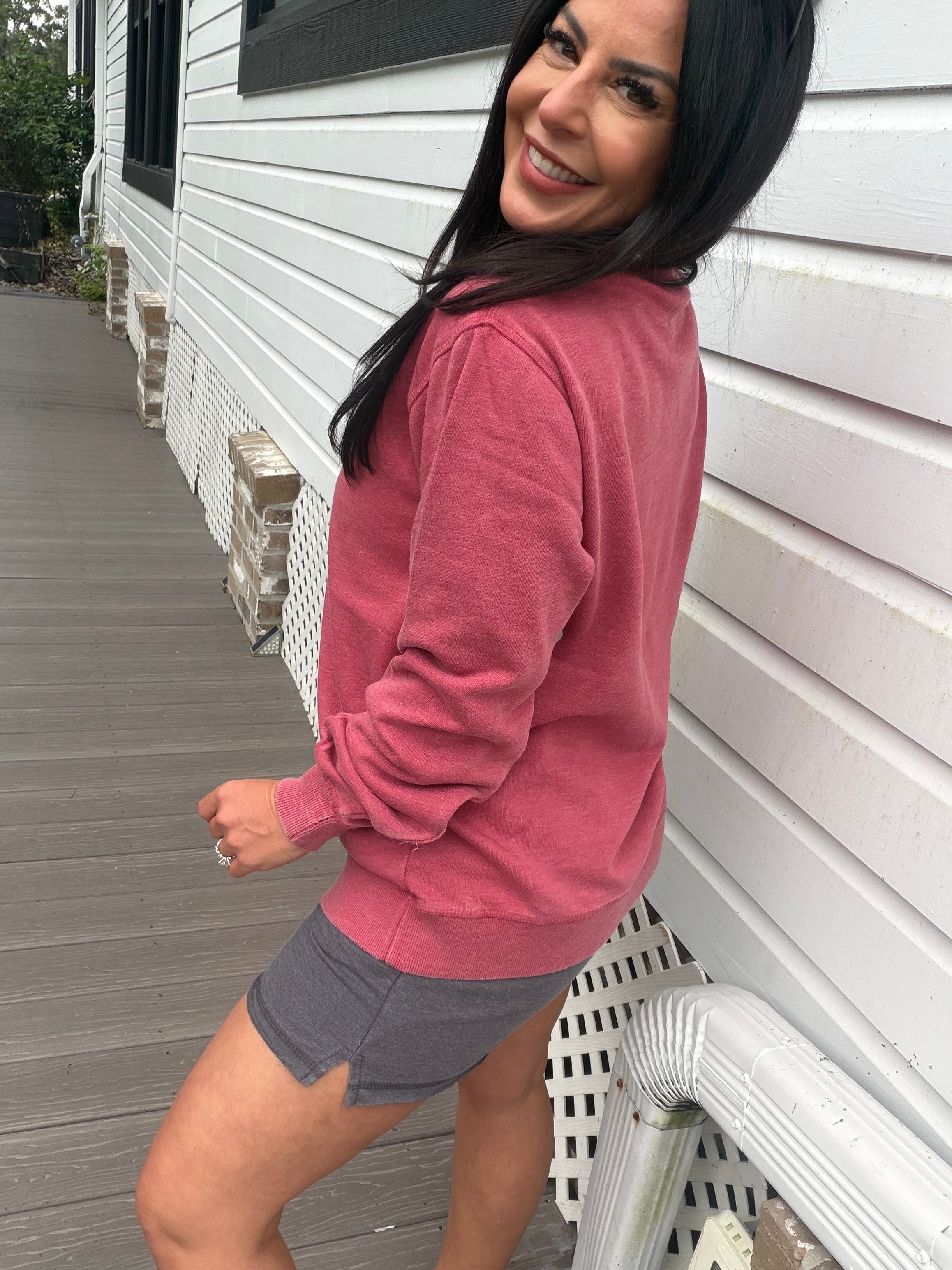 Barn Red Ultra Soft Loose Fit Crewneck