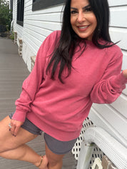 Barn Red Ultra Soft Loose Fit Crewneck
