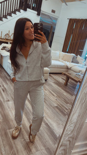 Heather Grey Ultra Soft The Greii Zip UP Jacket