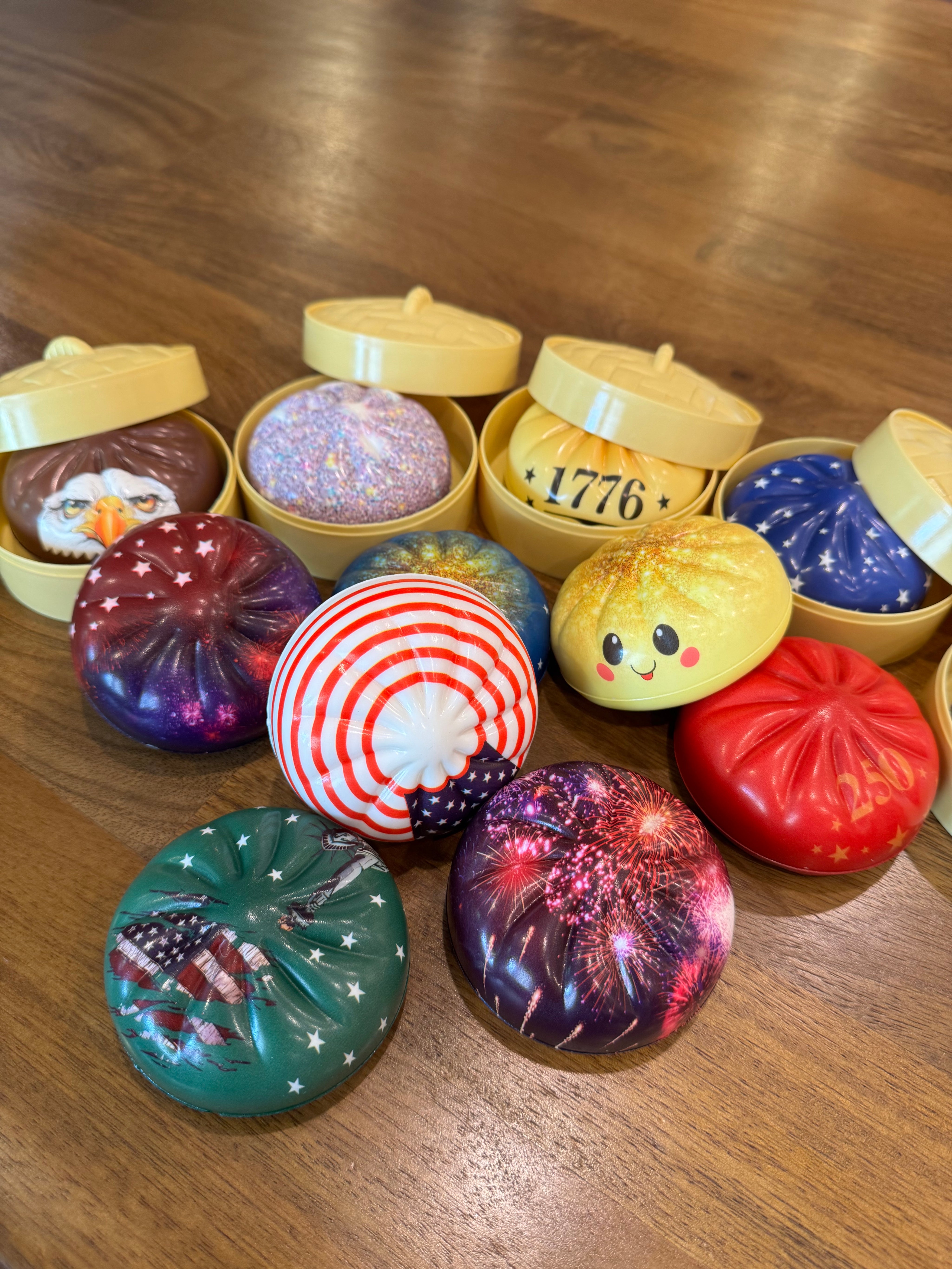 Red White And Blue USA Dumpling Mystery Squishy