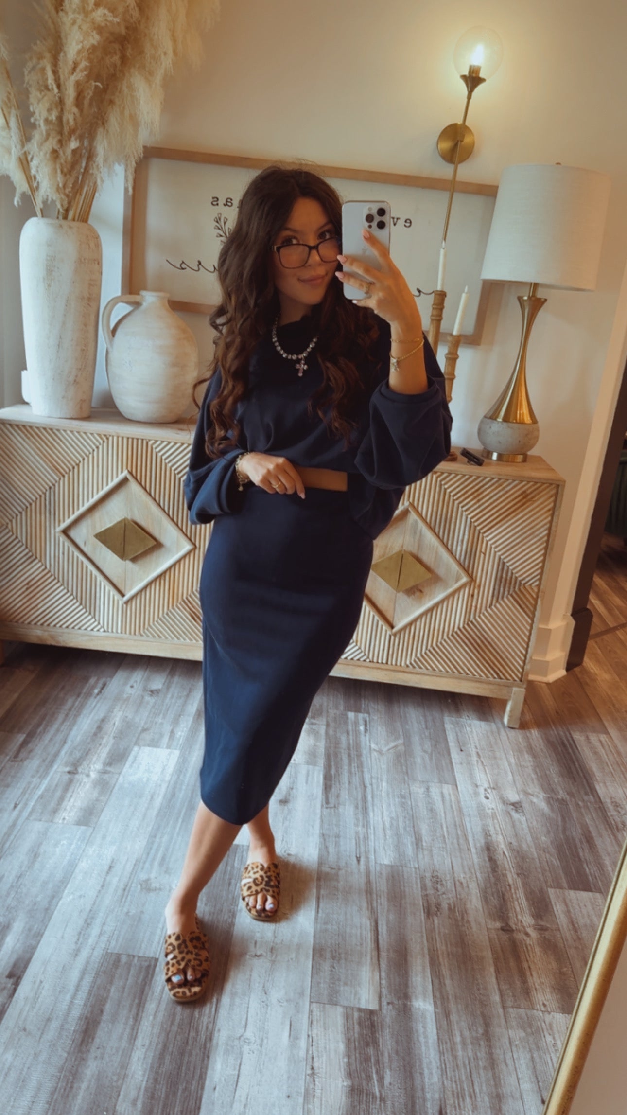 Navy Ultra Soft Dolman Top