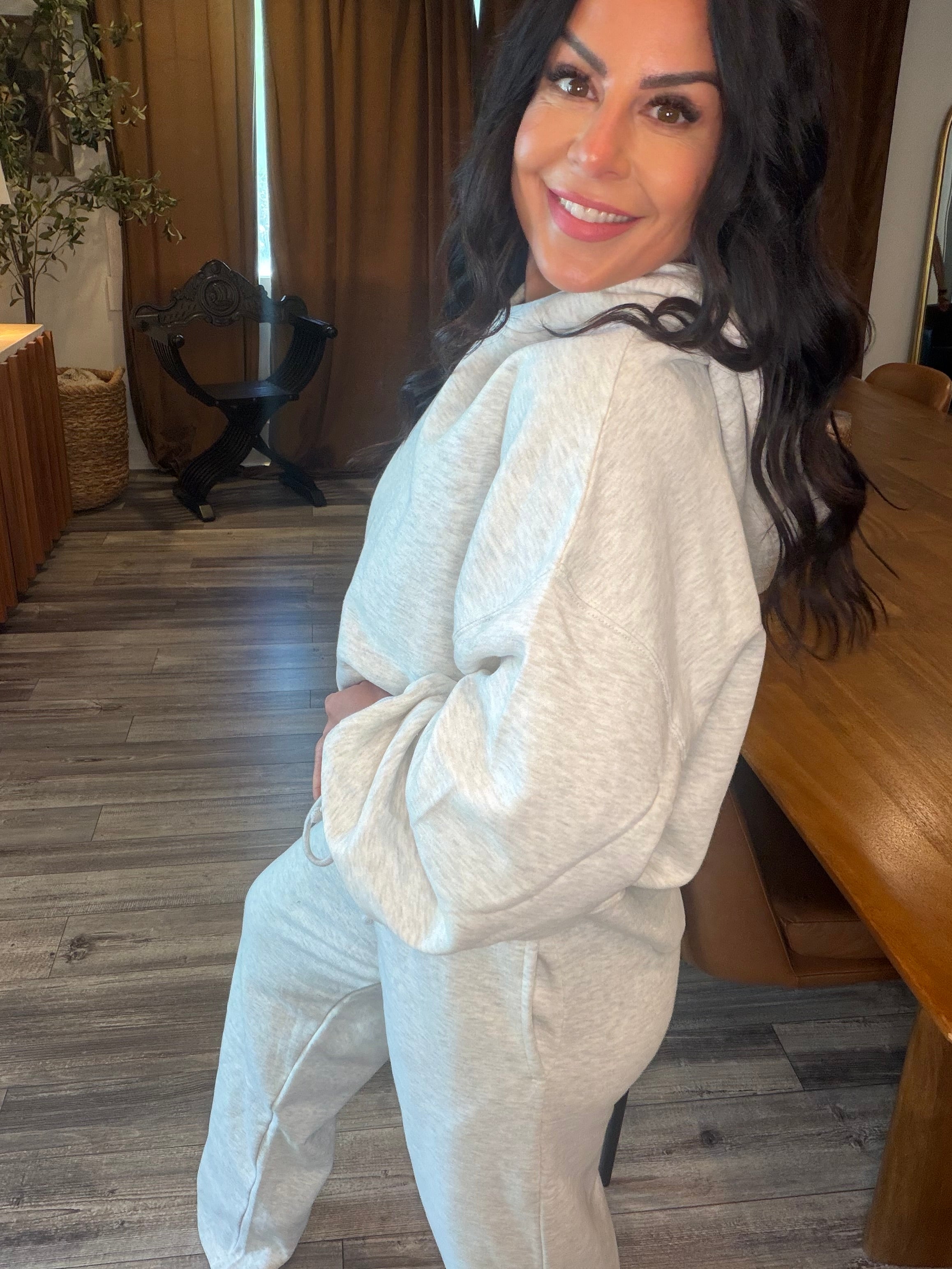 Light Grey Long Sleeve Hoodie
