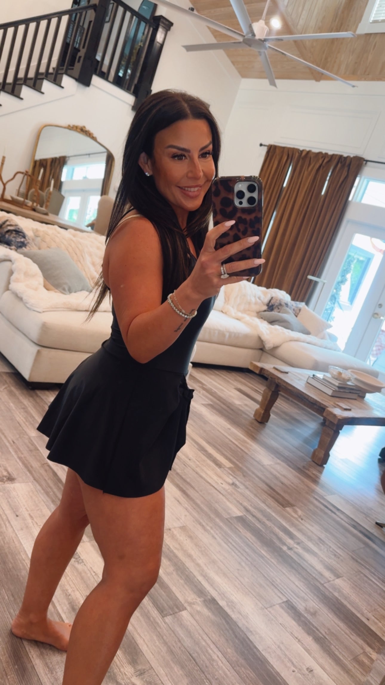 Sassy And Chic Black Bathing Suit Dress One Piece