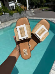 Mia Natural Whicker Sandals