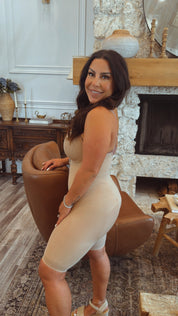 Seamless One  Piece Body Shaping Suit  Nude