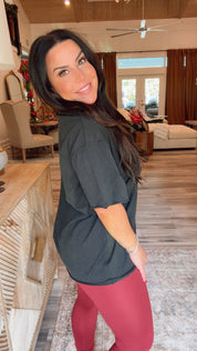 Light Weight Loose Fit Black Top