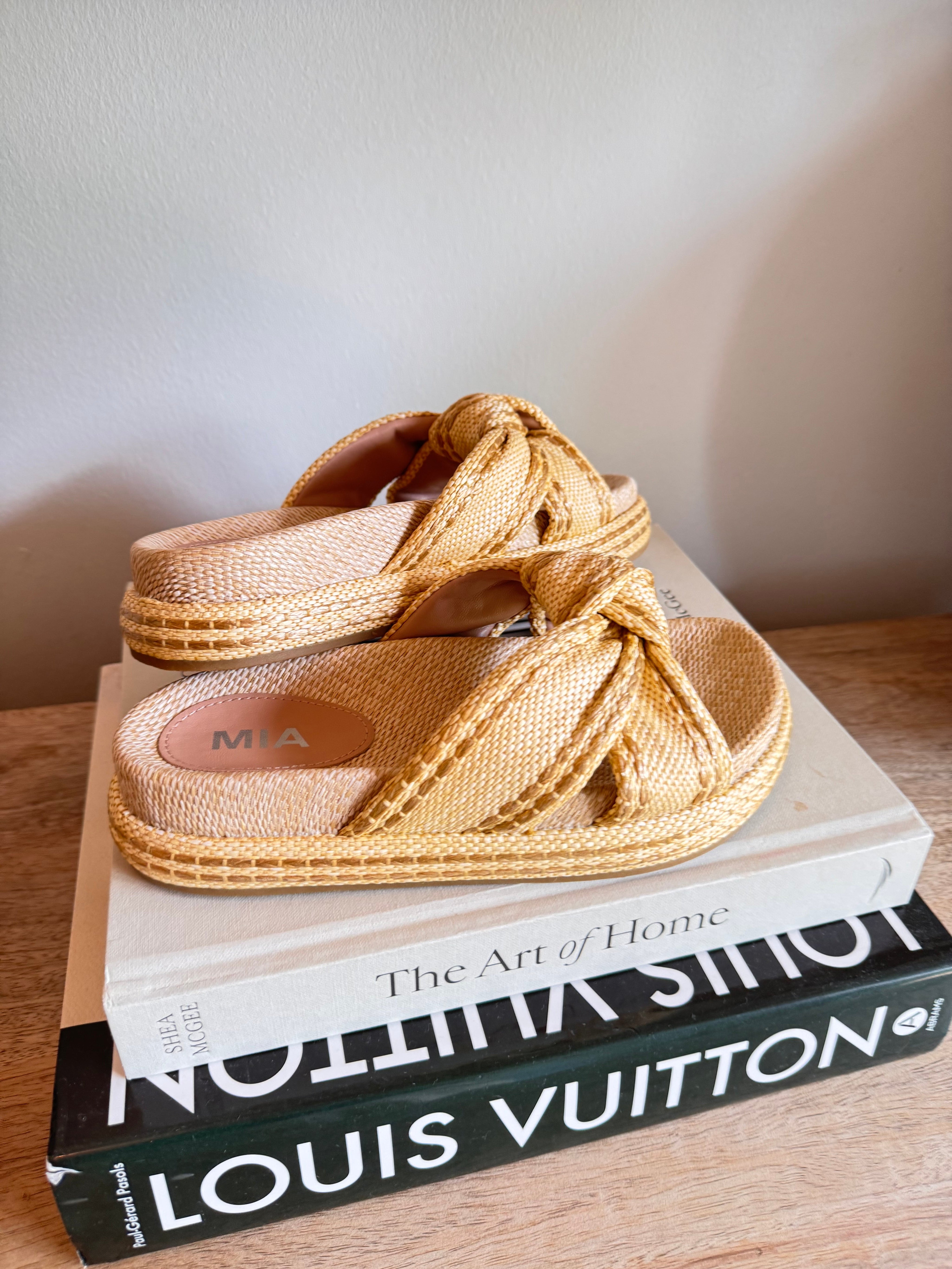 Mia Natural Knot Strap Sandals