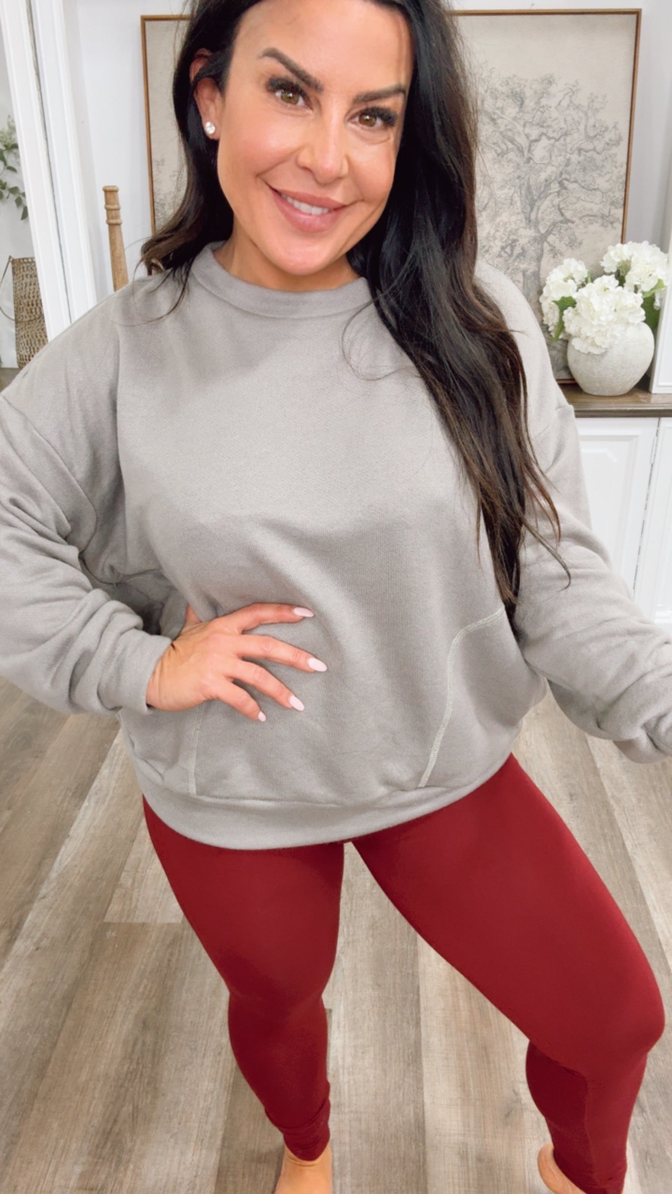 Heaven Soft Ultra Stretch Burgundy Leggings