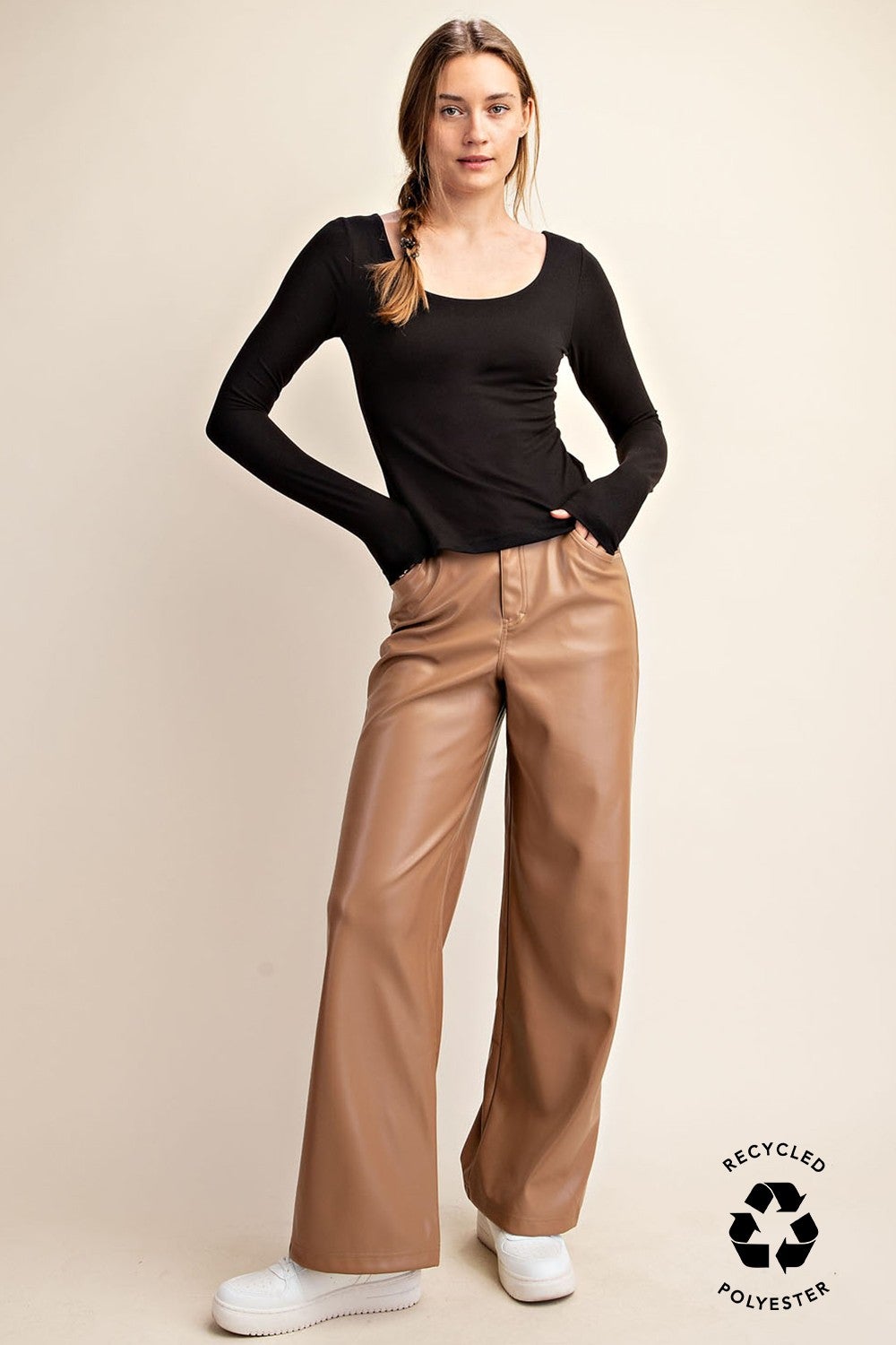 Black Butter Soft Round Neck Top