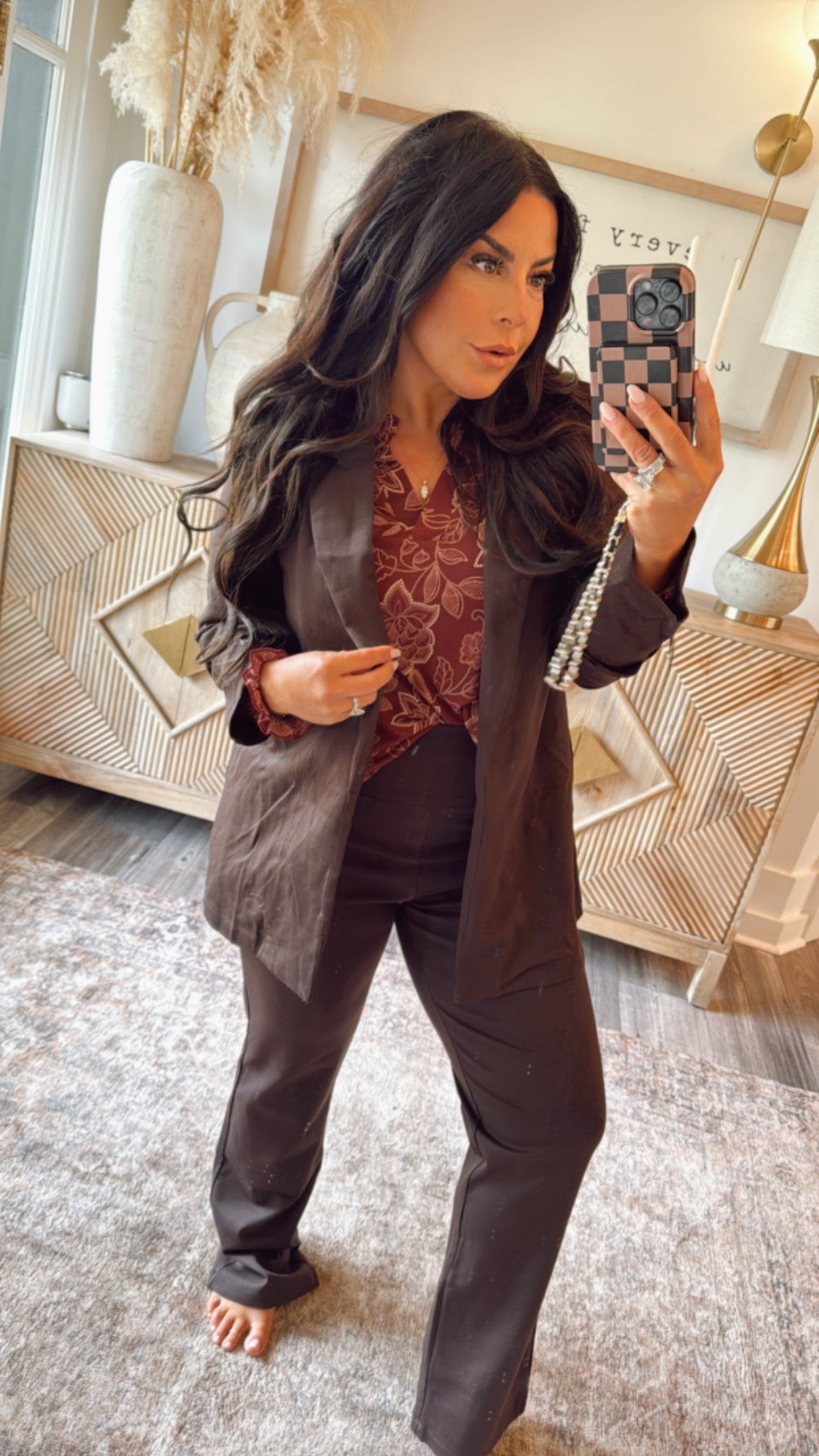 Chic Chocolate Brown Blazer