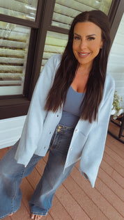 Ultra Soft Light Blue Knit Luxe Stitch&Co Cardi