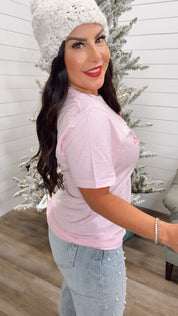 Soft Candy Cane Christmas Club Graphic Top