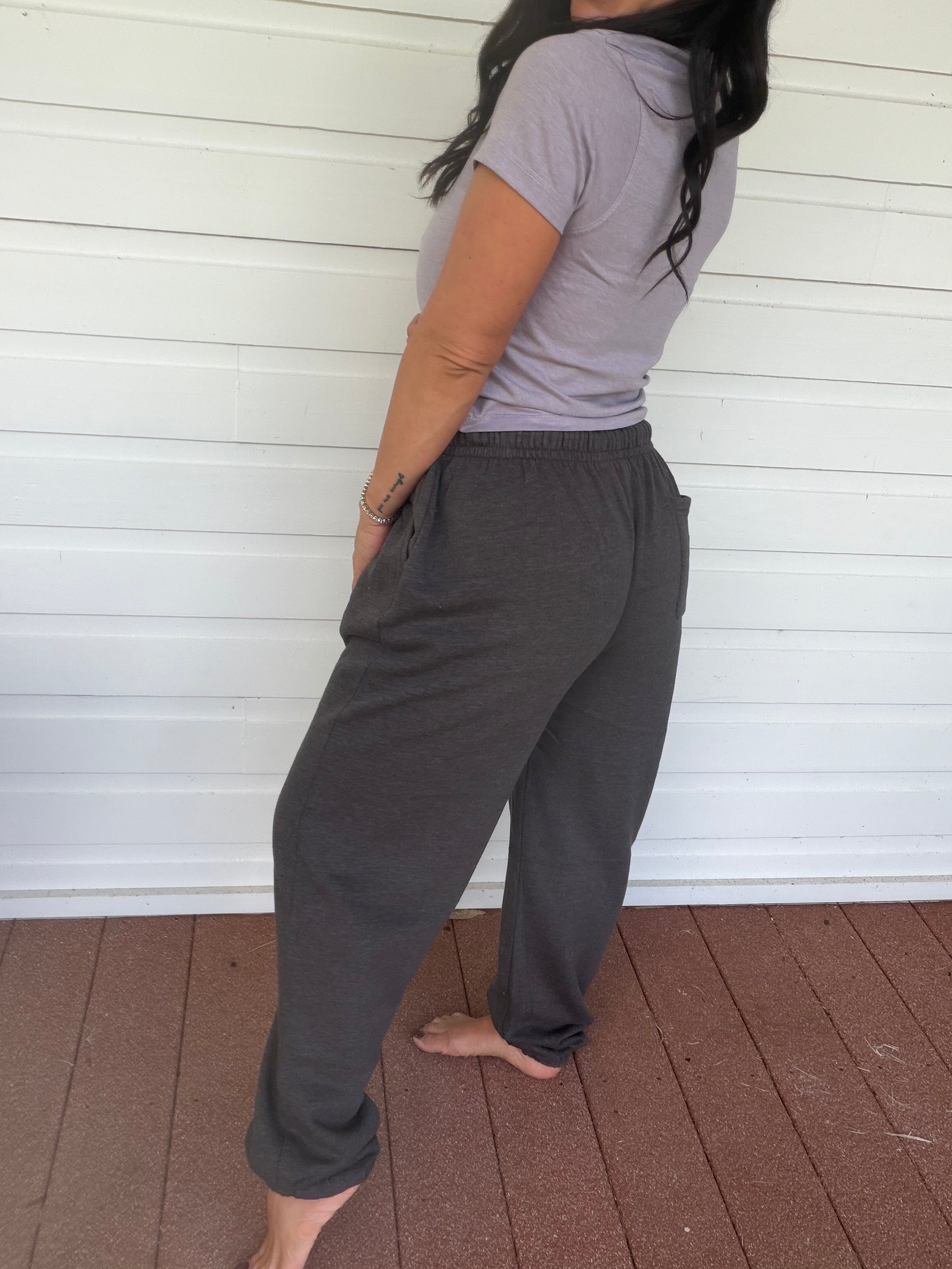 Charcoal Straight Leg Joggers