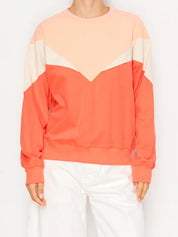 Stitch and CO Orange and Multi Color Ultra Soft Crewneck