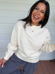 White Ultra Soft Loose Fit Crewneck