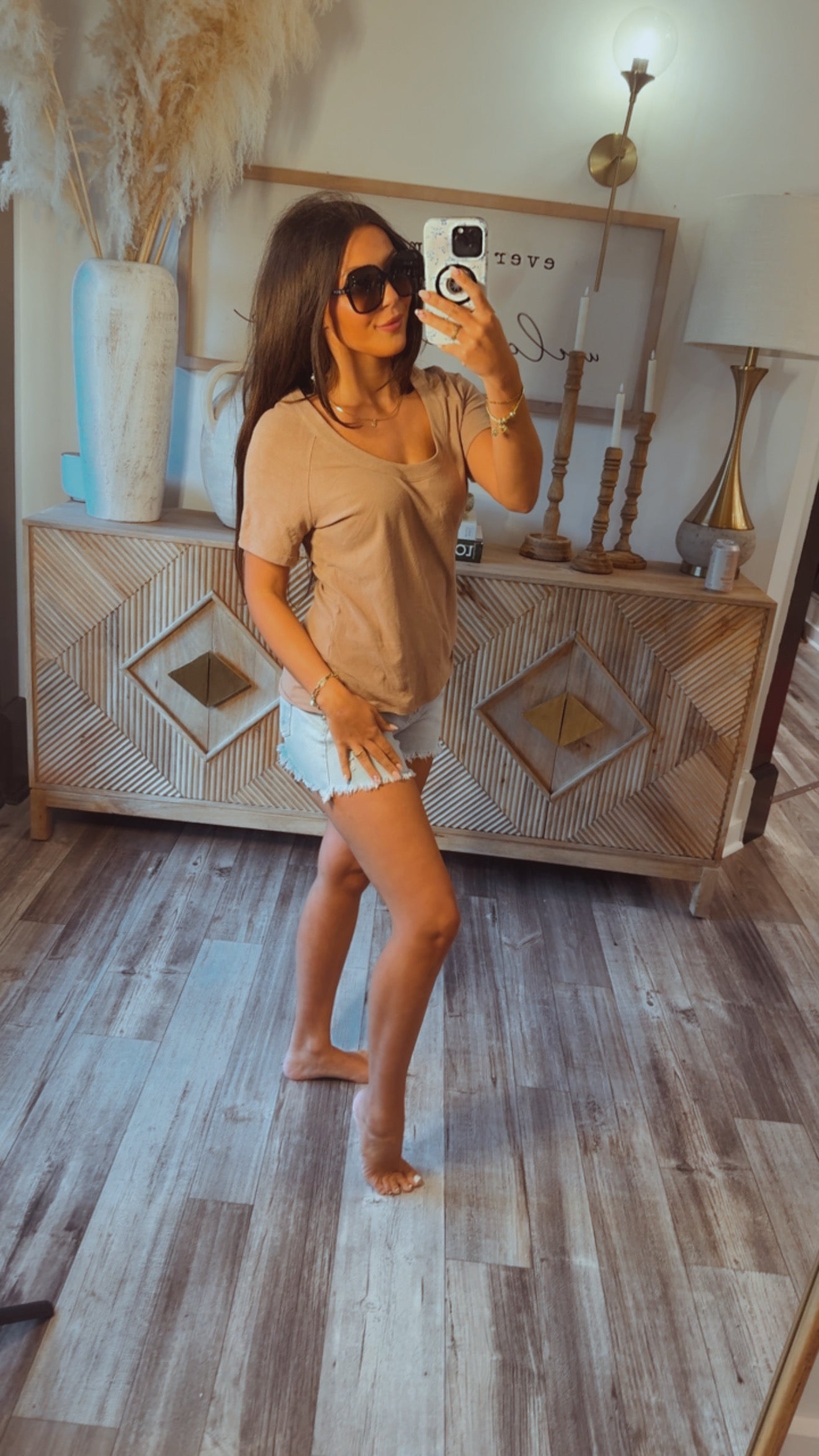 Mocha Loose Fit Soft Top