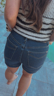 Judy Blue Dark High Waist Tummy Control Shorts