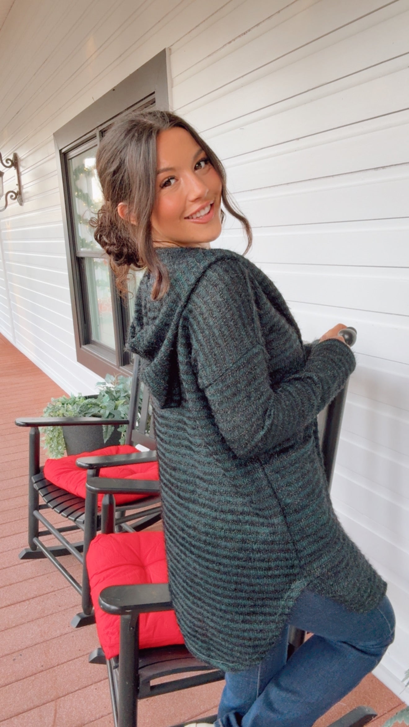 Black and Green Sparkling Cardi