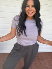 Lavender Heathered Ultra Soft Everyday Top
