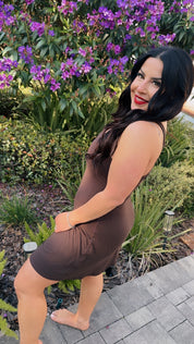 Espresso Brown Butter Soft Tank Skort Dress