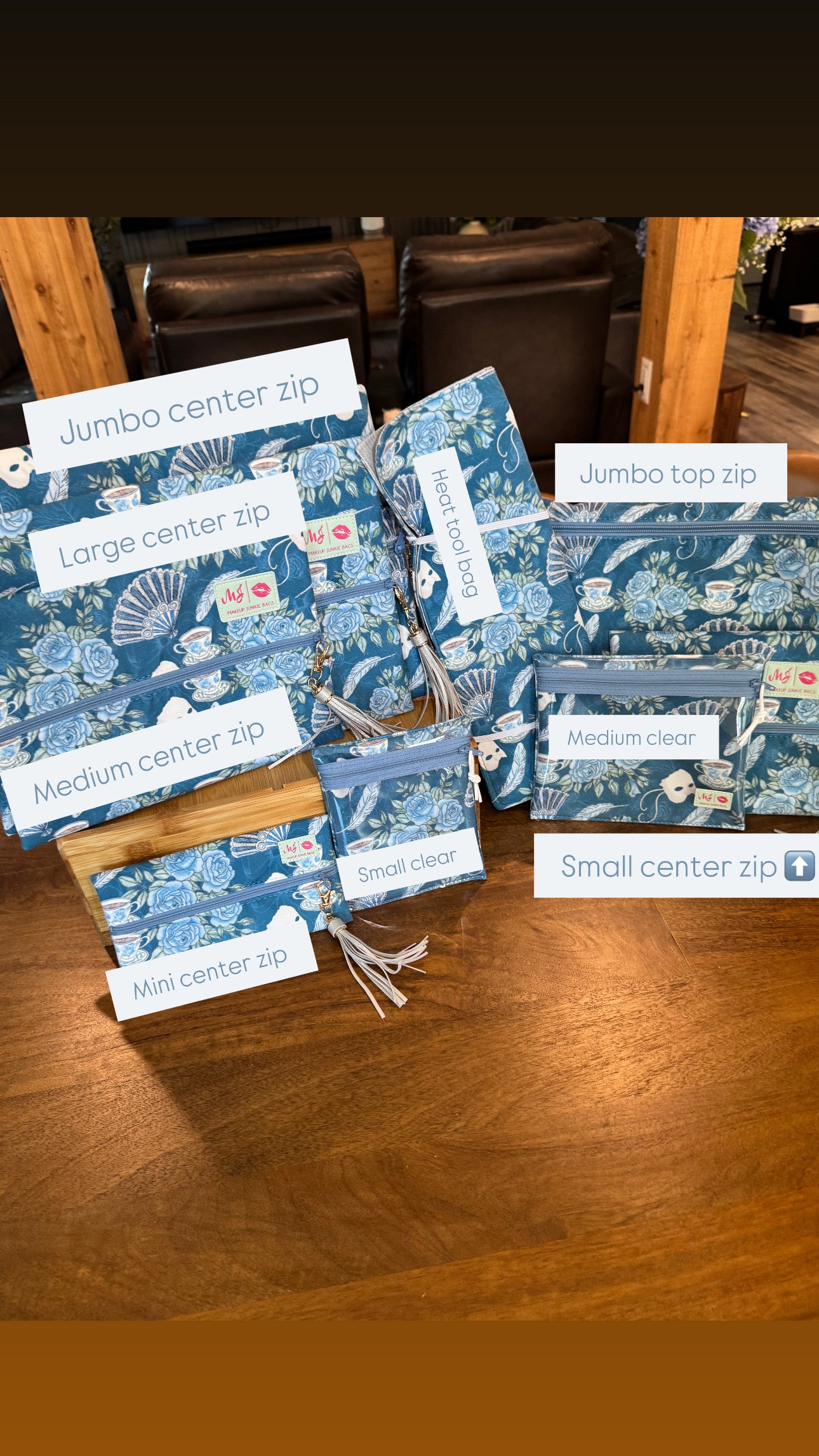 Jeaneane's Custom Make Up Junkie Bag Victorian Tea Party