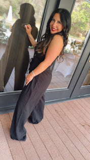 Sassy Black Sleeveless Jumpsuit