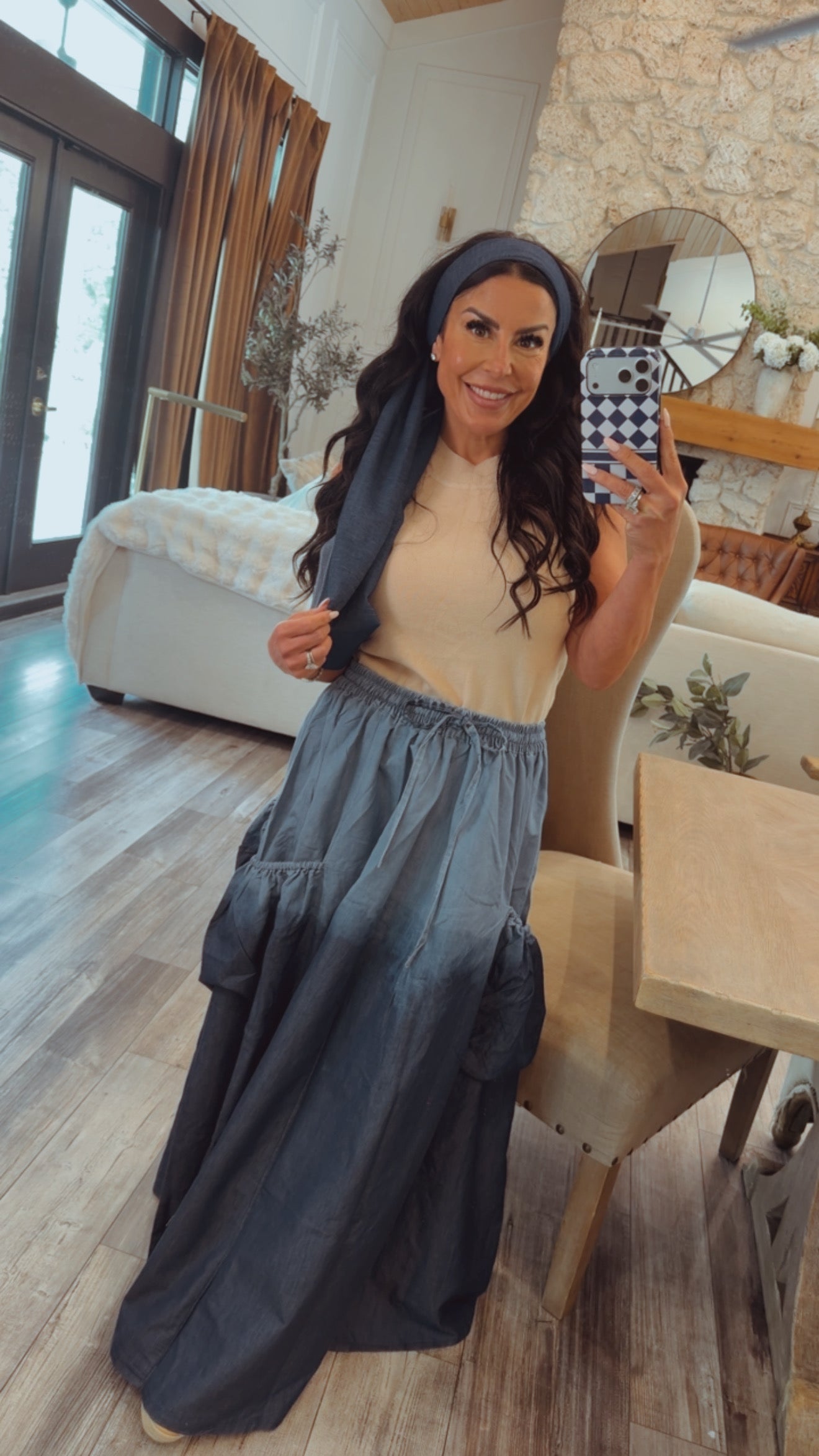 Chic Oatmeal Soft Elegant Top