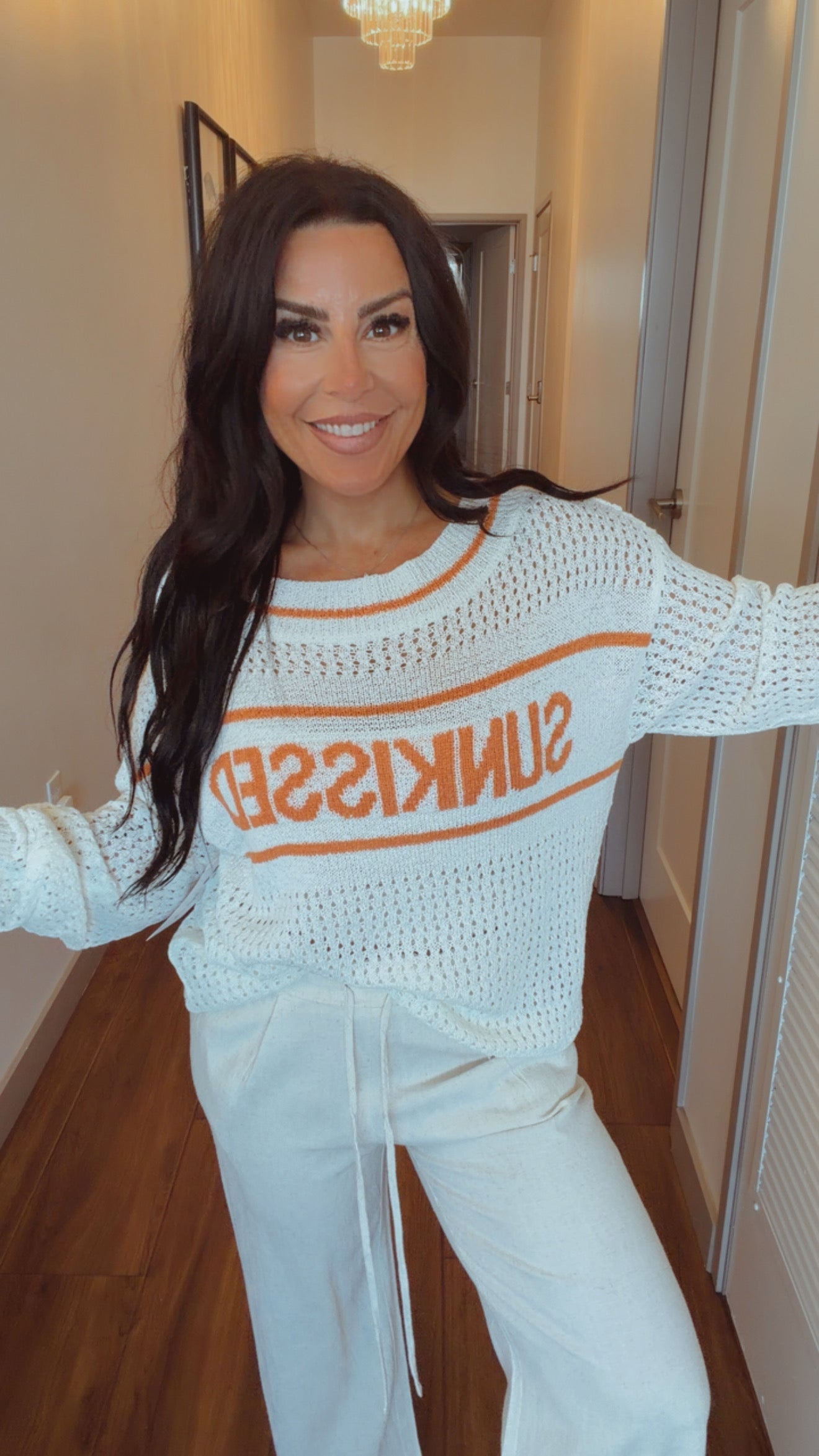 Sunkissed Knit Cream Sweater