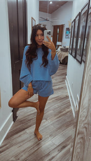Serenity Blue Ultra Soft Jogger Shorts