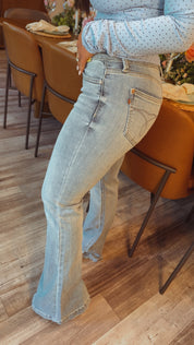 Judy Blue High Rise Light Wash Flare Jeans