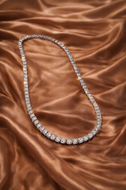 Bella Neane Diva White Gold Tennis Necklace 20"