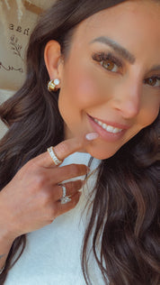 Chan Sutt Gold And Crystal Infinity Ring Size 7