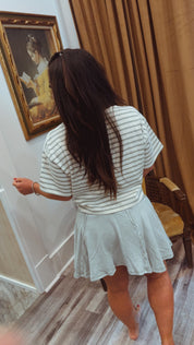 Chic Sage Flowy Knit Skort