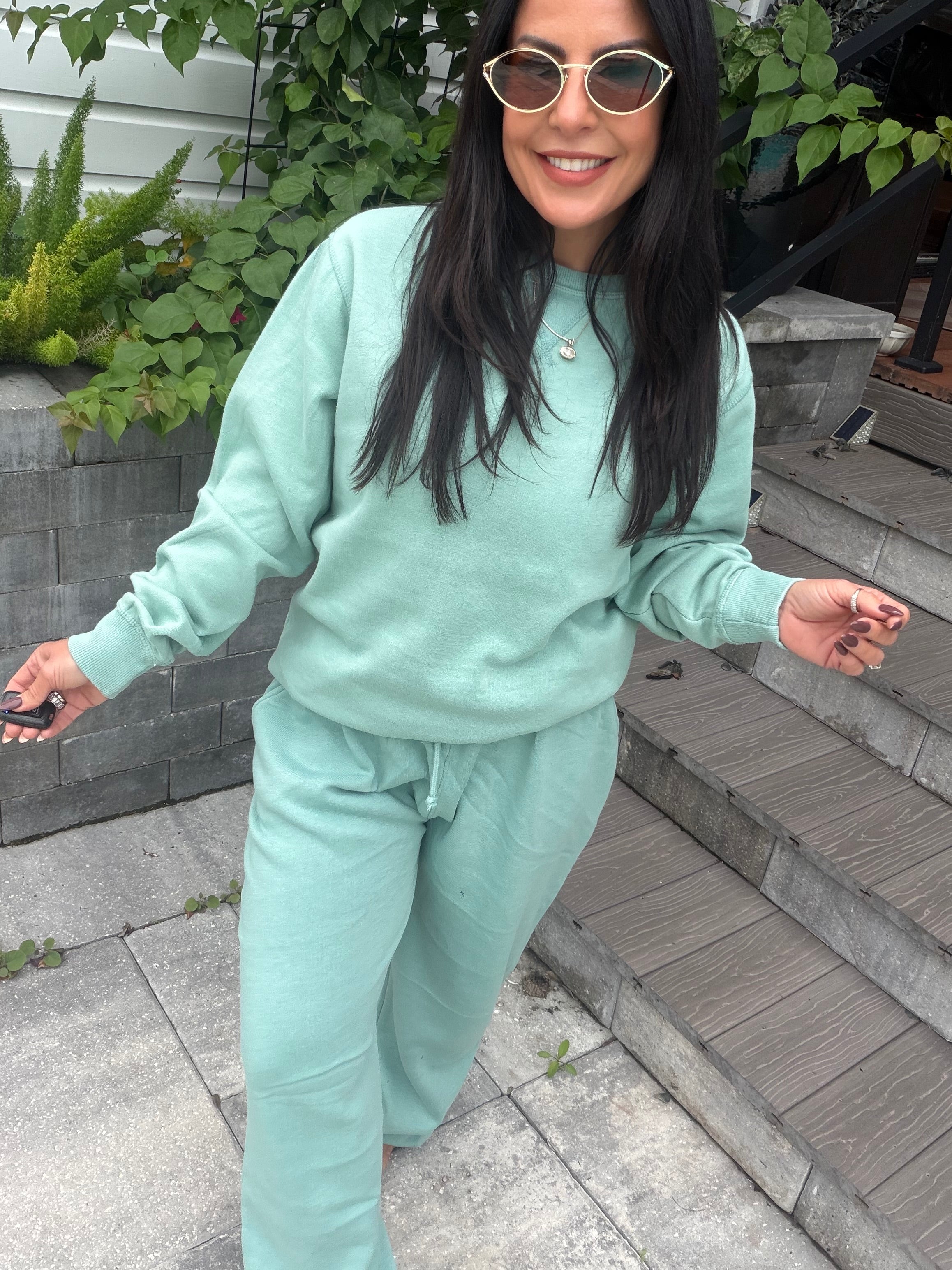 Dusty Teal Soft Joggers
