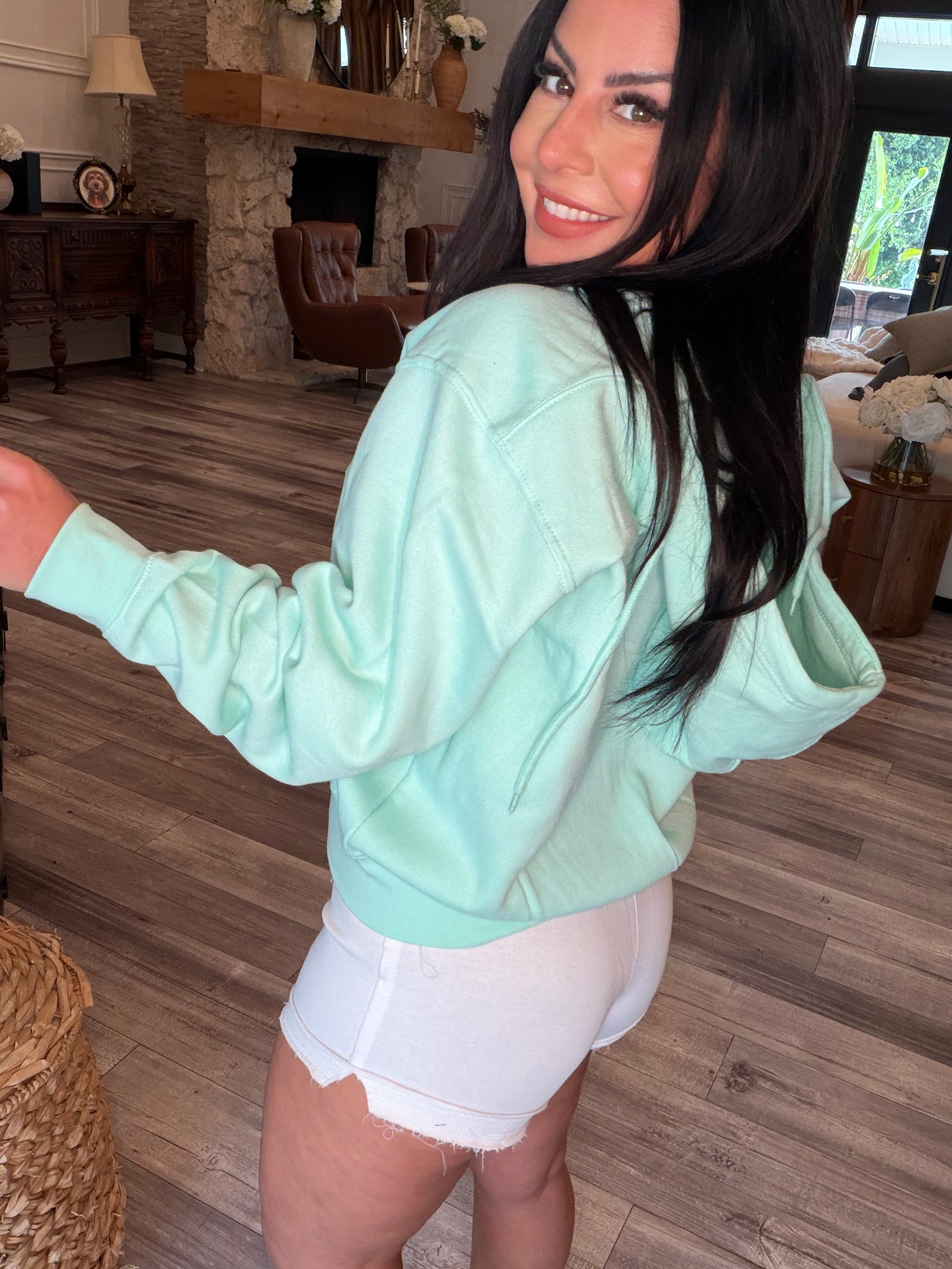 Ultra Soft Mint Full Zip Hoodie