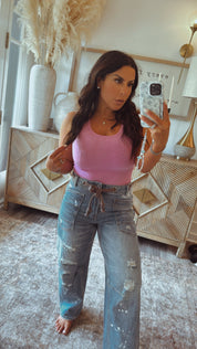 Lightweight Purple Tank Bodysuit