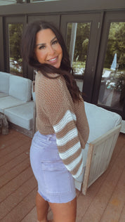 Lilac Cargo Denim Shorts