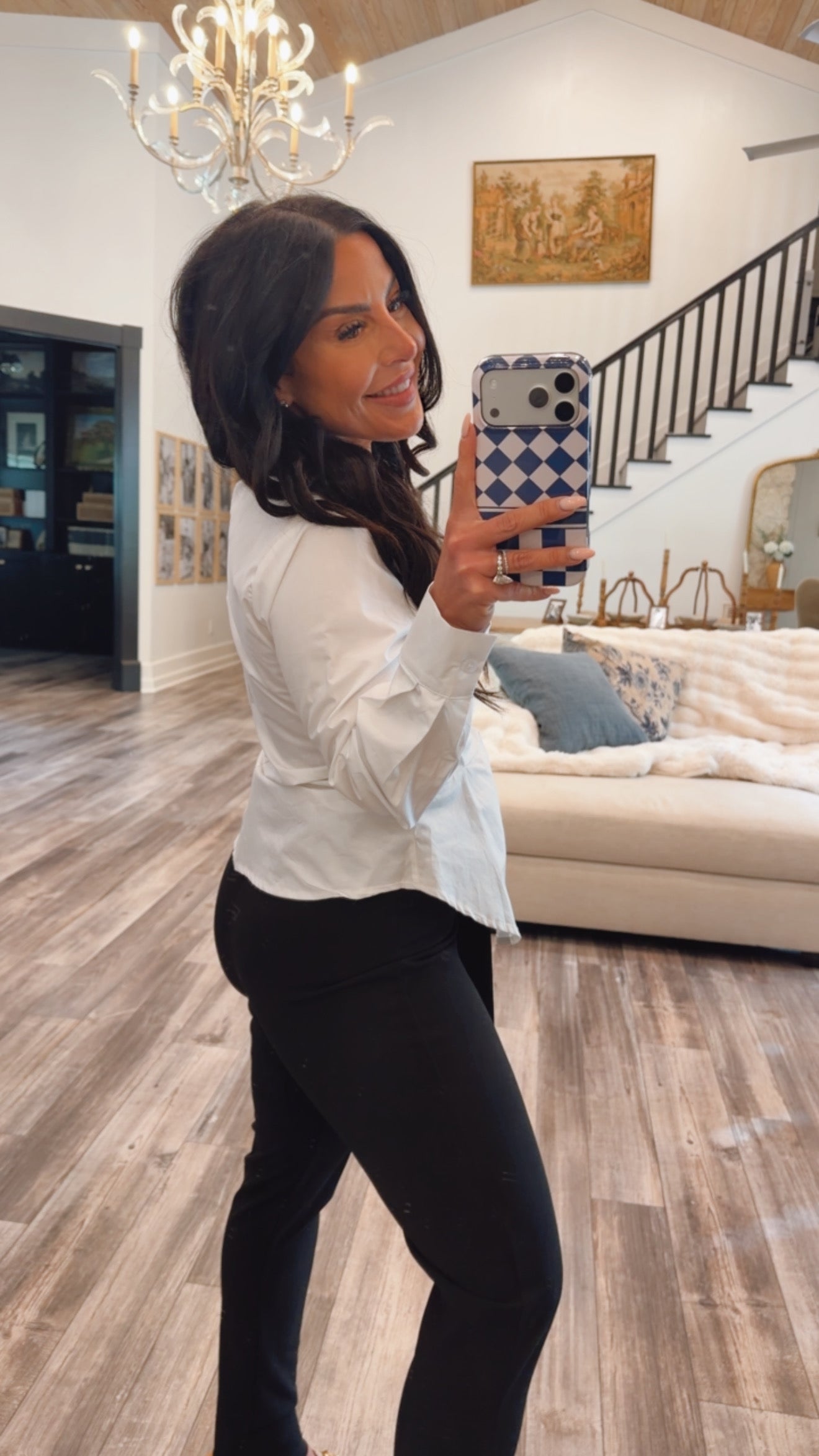 Black Ruffle Chic Trousers