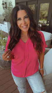 Soft Lightweight Light Pink Linen Top