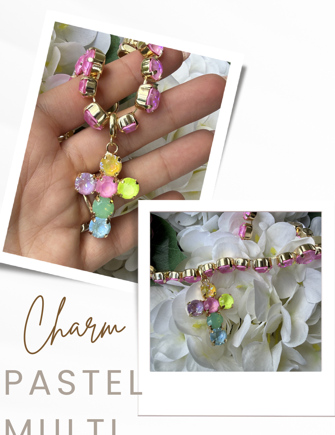 Diva Crystal Mini Cross Charm