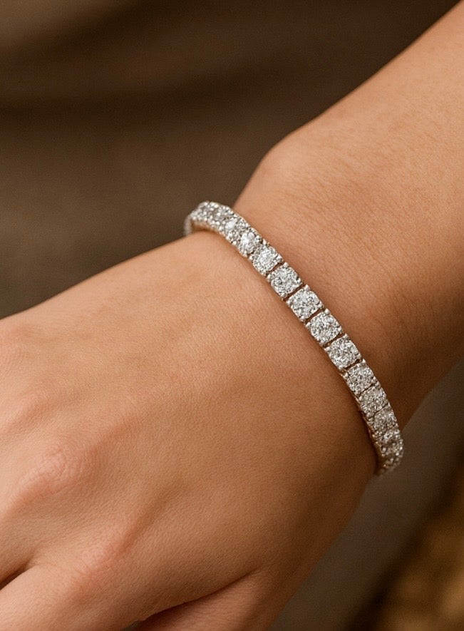 Bella Neane White Gold Tennis Bracelet  5mm