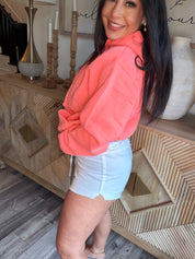 Coral Neon Fleec Hoodie