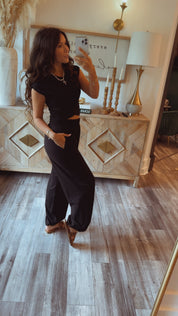 Black Top and Jogger Rae Mode Set