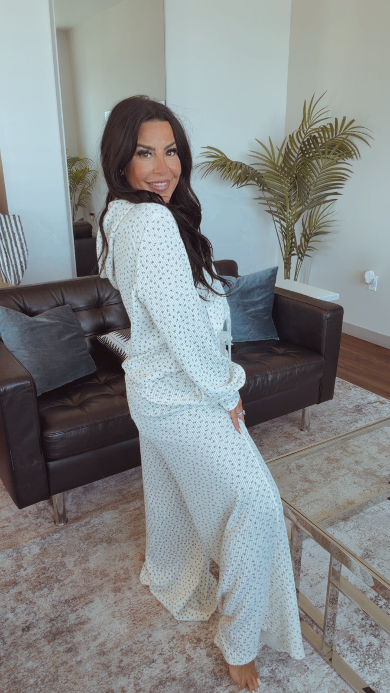 POL  Cream and Floral Joggers