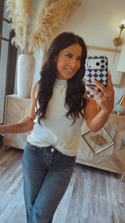 Chic Knit White Soft Elegant Top